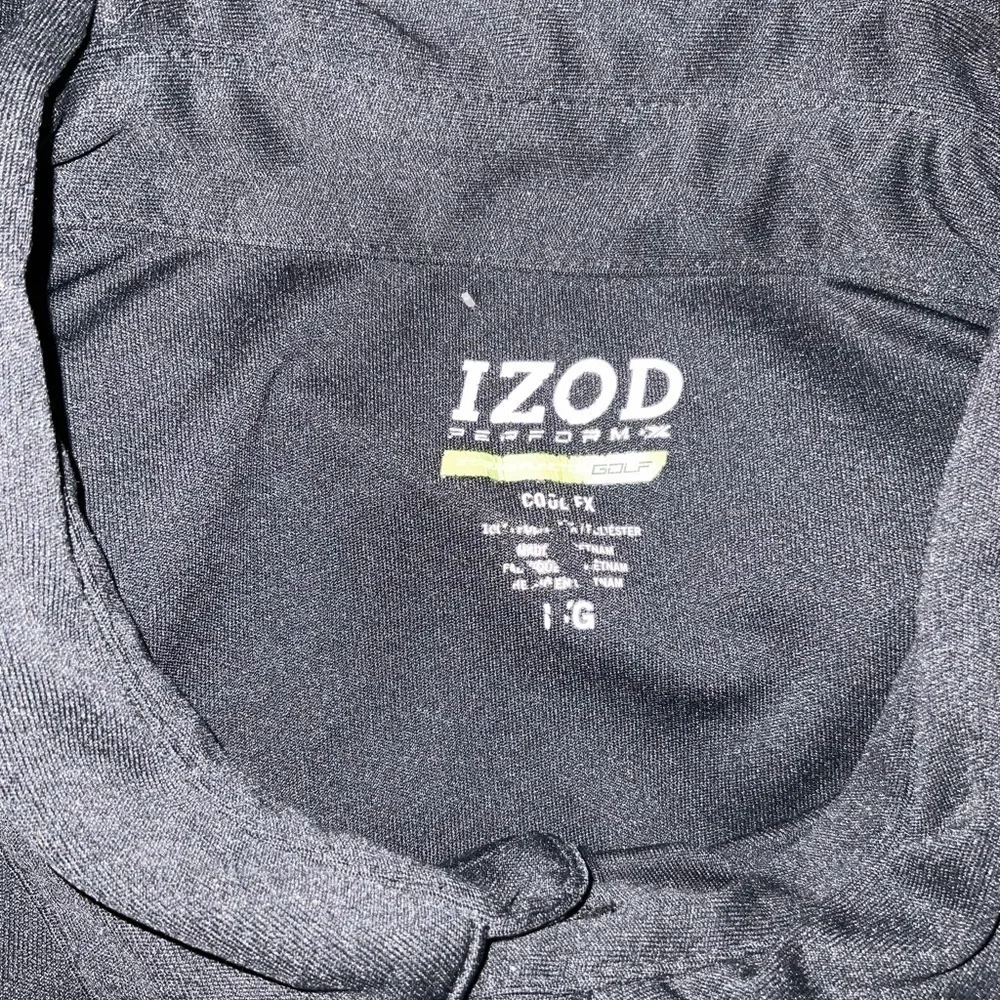 Men’s used IZOD fx golf black design graphic size L large polo shirt - Picture 2 of 3